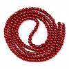 Baking Paint Pearlized Glass Pearl Round Bead Strands HY-Q003-4mm-74-2