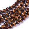 Round Tiger Eye Beads Strands Z0RQT012-1
