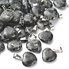 Natural Larvikite Pendants X-G-Q371-14-1