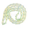 1 Strand Transparency Electroplate Glass Beads Strands GLAA-YW0004-90G-1