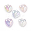 UV Plating Luminous Transparent Acrylic Beads OACR-C001-05-1