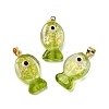 Handmade Dichroic Foil Lampwork Pendants X1-DICH-G001-01G-06-1
