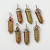 Natural Unakite Double Terminated Pointed Pendants G-F295-04B-3