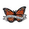 Butterfly with Word Enamel Pins LS-JEWB-L026-10EB-01-1