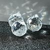 Clear Faceted Ball-Shaped Glass Pendants X-GR20X23MMY-1-1
