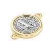 Rack Plating Religion Brass Connector Charms X-KK-B097-02G-3