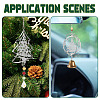 5Pcs 5 Styles Christmas 201 Stainless Steel Laser Cut Connector Charms STAS-TA0005-78-8