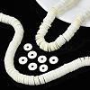 Flat Round Handmade Polymer Clay Beads CLAY-R067-12mm-21-2