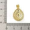 Rack Plating Brass Pave Cubic Zirconia Pendants KK-U029-28G-07-3
