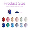 110Pcs 11 Colors Transparent Resin Cabochons CRES-CW0001-03-4