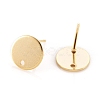 Flat Plate 201 Stainless Steel Stud Earring Findings STAS-I095-04-G-2