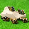 Natural Tiger Eye Carved Healing Snail Figurines PW-WG23180-03-1