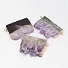 Natural Druzy Amethyst Links connectors G-G895-12G-1