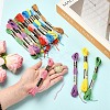 6Bundles Polyester Embroidery Floss OCOR-YW0001-25C-5