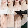 925 Sterling Silver 12 Constellation Necklace Gold Horoscope Zodiac Sign Necklace Round Astrology Pendant Necklace with Zircons Birthday Jewelry Gift for Women Men JN1089A-7