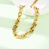 304 Stainless Steel Rectangle Link Chain Bracelets for Women BJEW-F536-17G-4