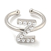 Rack Plating Brass Open Cuff Rings for Women RJEW-F162-01P-Z-2