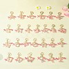 Letter A~Z Transparent Glitter Resin Pendant Keychains KEYC-FZ00024-15-7