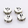 Brass Grade A Rhinestone Spacer Beads RB-A014-Z6mm-12S-1