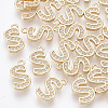 Brass Cubic Zirconia Charms KK-S348-330S-1