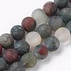 Natural African Bloodstone Beads Strands G-P295-05-8mm-1