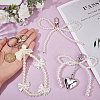 3Pcs 3 Styles Alloy with Plastic and  Polyester Pendant Decorations HJEW-BBC0001-07-3