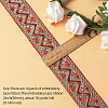 10 Yards Polyester Embroidery Lace Ribbon with Paillette PW-WG94215-01-2