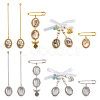 DIY Oval Alloy Graduation Cap Pendant Kits PALLOY-GA00006-1