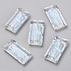 Embossed Glass Rhinestone Pendants GLAA-J101-07B-001MO-1