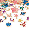 48Pcs 24 Styles Alloy Enamel Pendants ENAM-TA0003-16-3
