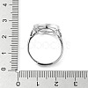 Flat Round Adjustable 925 Sterling Silver Ring Components STER-G042-07P-4