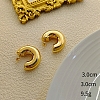 Half Round Alloy Stud Earrings WG64463-30-1