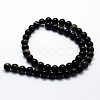 Natural Golden Sheen Obsidian Beads Strands G-I199-14-4mm-2
