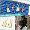 Food Theme Alloy Enamel Pendant Stitch Markers HJEW-AB00346-4