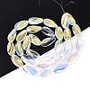 Electroplate Transparent Glass Beads Strands EGLA-N055-02B-2