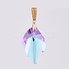 K9 Glass Rhinestone Pendants PALLOY-JF00446-04-1