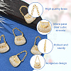 6Pcs Brass Micro Pave Cubic Zirconia Pendants KK-BBC0019-72-3