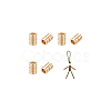 6Pcs Antique Style Groove Column Shape Brass Beads FIND-NB0005-34G-8