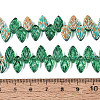 Electroplate Transparent Glass Beads Strands EGLA-N056-03A-12-4