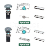 PandaHall Elite 8Pcs 8 Style Half Round & Triangle Synthetic Turquoise Watch Band Charms Set MOBA-PH0001-12-2