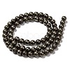 Natural Pyrite Beads Strands G-L031-6mm-01-2