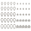 25Pcs 5 Styles 304 Stainless Steel Wire Rope Cable Clip Clamp STAS-PH0007-68-1