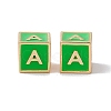 Rack Plating Brass Enamel Beads KK-B060-04G-02A-2