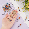 CREATCABIN 20Pcs 2 Styles Chakra Theme Natural Gemstone Pendant Decorations HJEW-CN0001-24-3