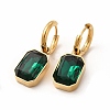 Ion Plating(IP) 304 Stainless Steel Hoop Earring Hand Polished EJEW-C017-06G-2
