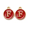 Golden Plated Alloy Enamel Charms ENAM-S118-03F-1
