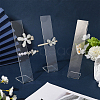 4Pcs Clear Acrylic Slant Back Hairpin Display Stands ODIS-SP0001-05-3