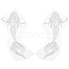 2Pcs Mermaid Computerized Embroidery Cloth Sew On Sequins Patches PATC-BC0001-01-1