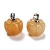 Natural Yellow Aventurine Pumpkin Charms G-K338-27P-04-1