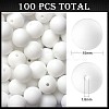 100Pcs Silicone Beads Round Rubber Bead 15MM Loose Spacer Beads for DIY Supplies Jewelry Keychain Making JX454A-2